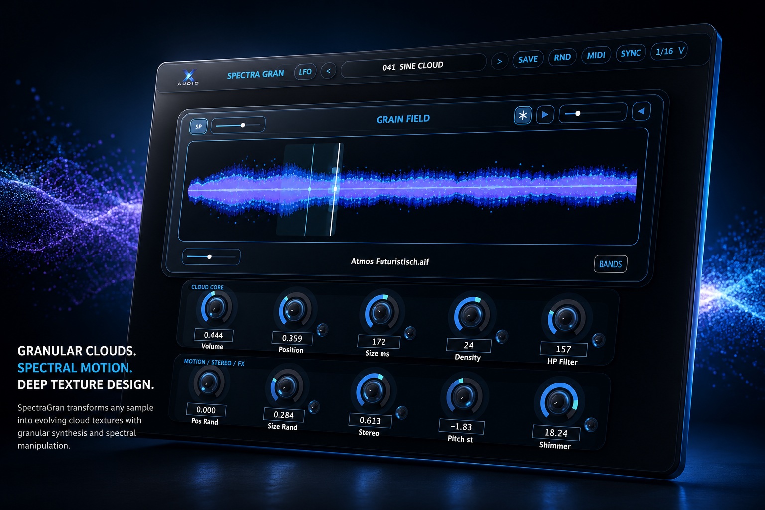 SpectraGran plugin interface preview